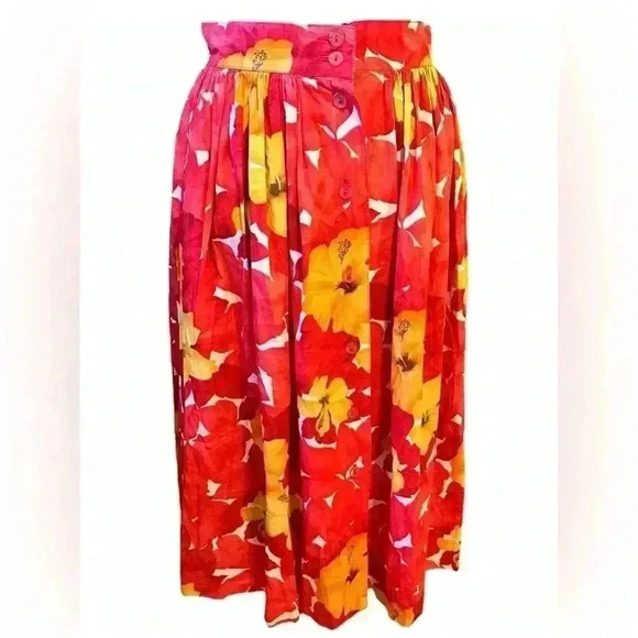 Vintage Hauber Sporting Life Floral Button Front & Back Germany Size 8 - Picture 2 of 11